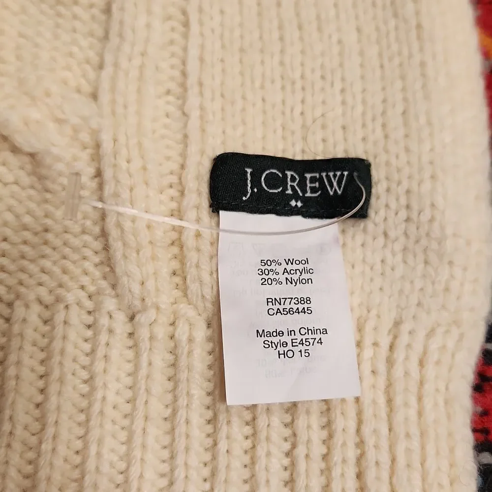 NWOT J. Crew wool blend cable knit winter scarf